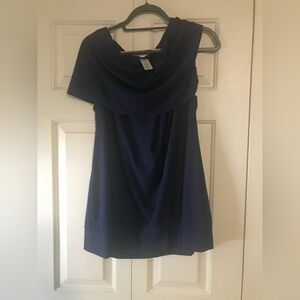mark. One Shoulder Navy shirt